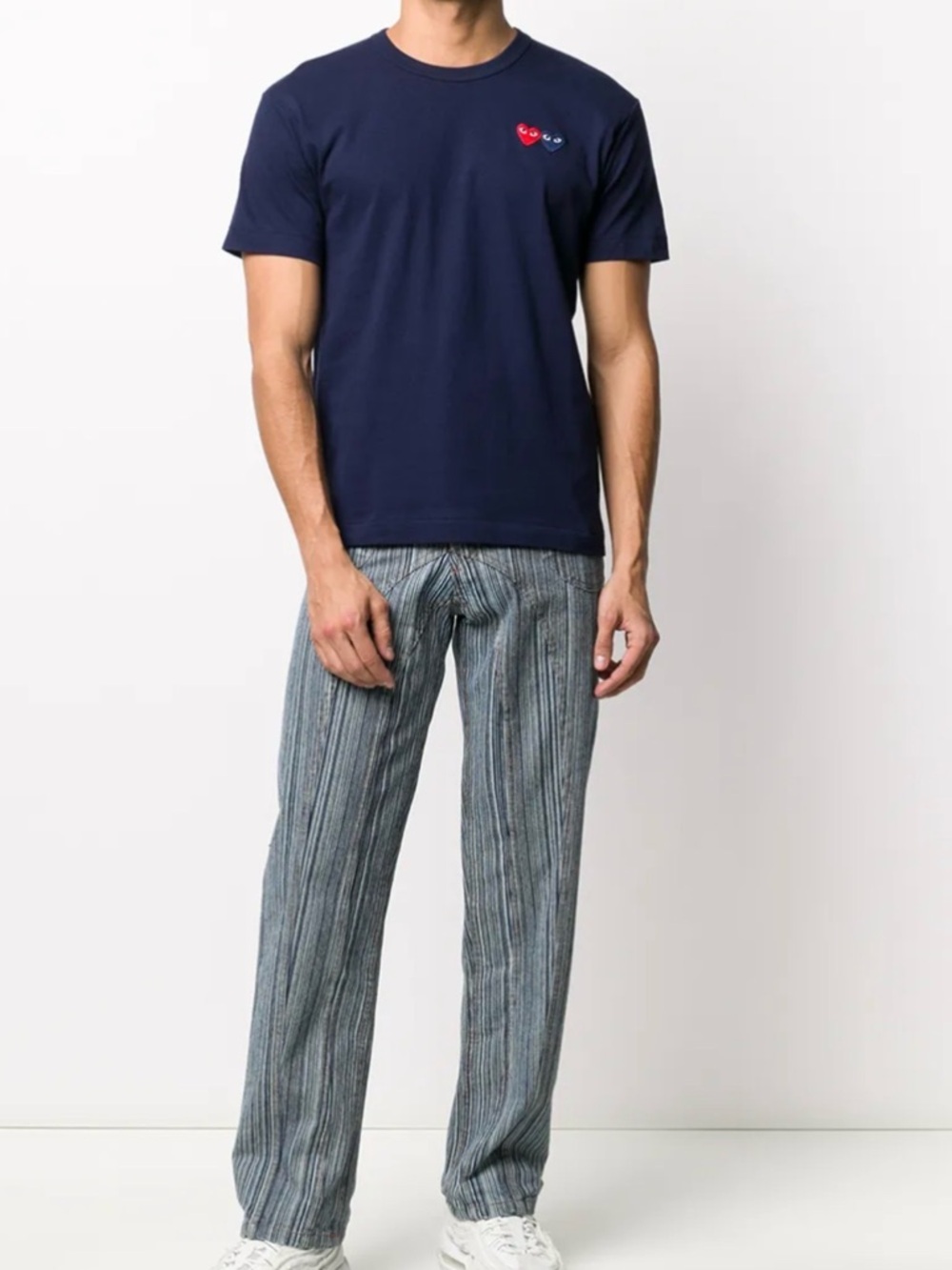 Comme des Garçons PLAY for Men Heart Patch Short Sleeve T-Shirt XL $65